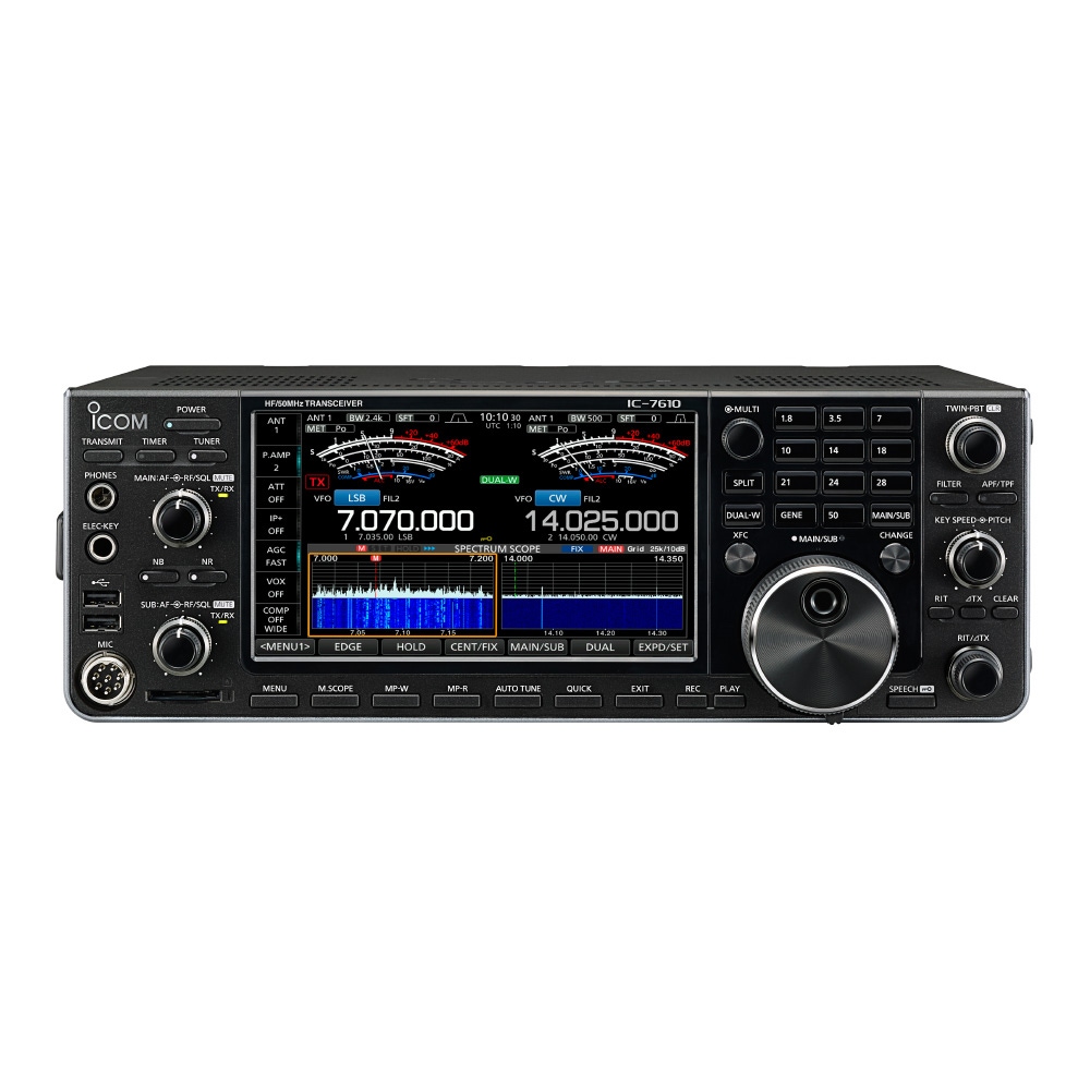 Icom IC-7610 HF & 50MHz Transceiver med touchdisplay i färg