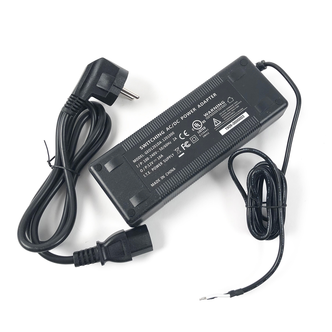 Nätaggregat 230VAC / 12VDC 10A