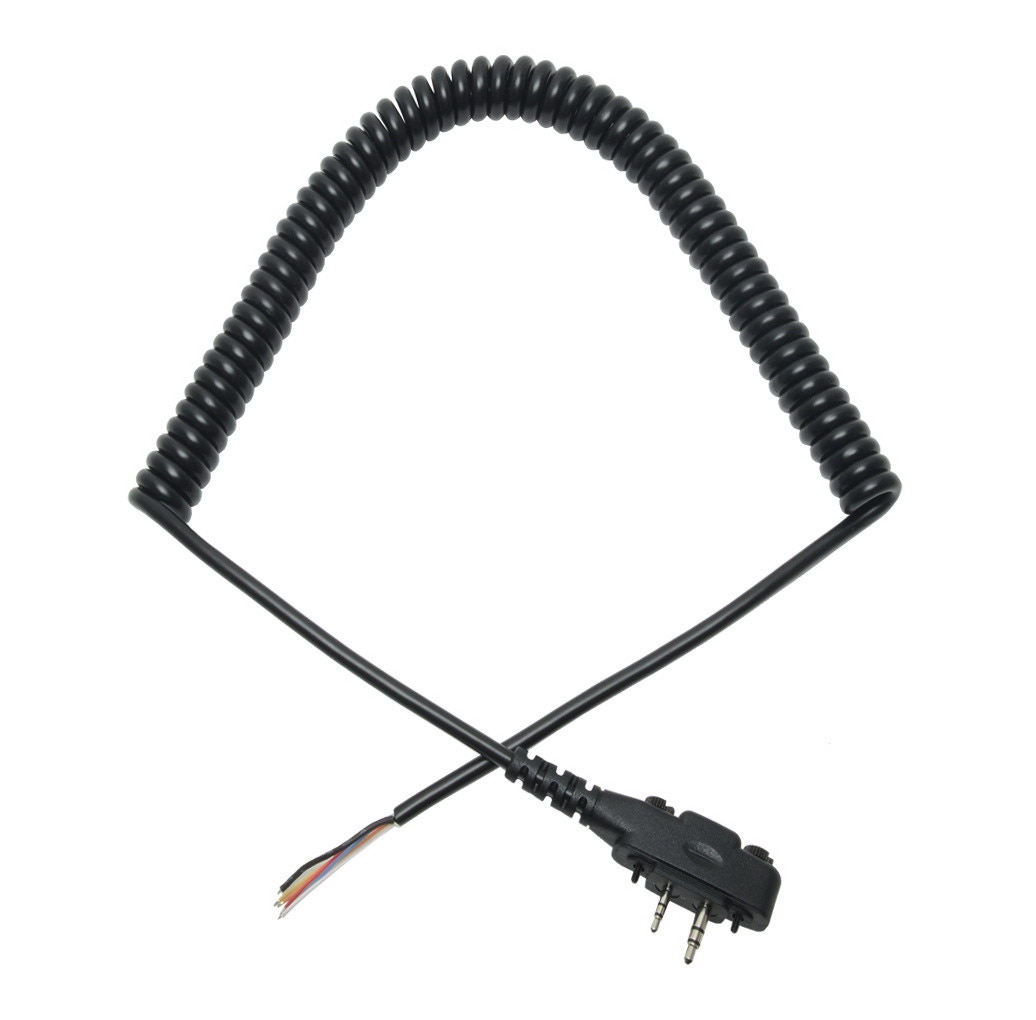 ProEquip Kabel för Icom LA-kontakt, 65cm, spiralkabel, öppen ände