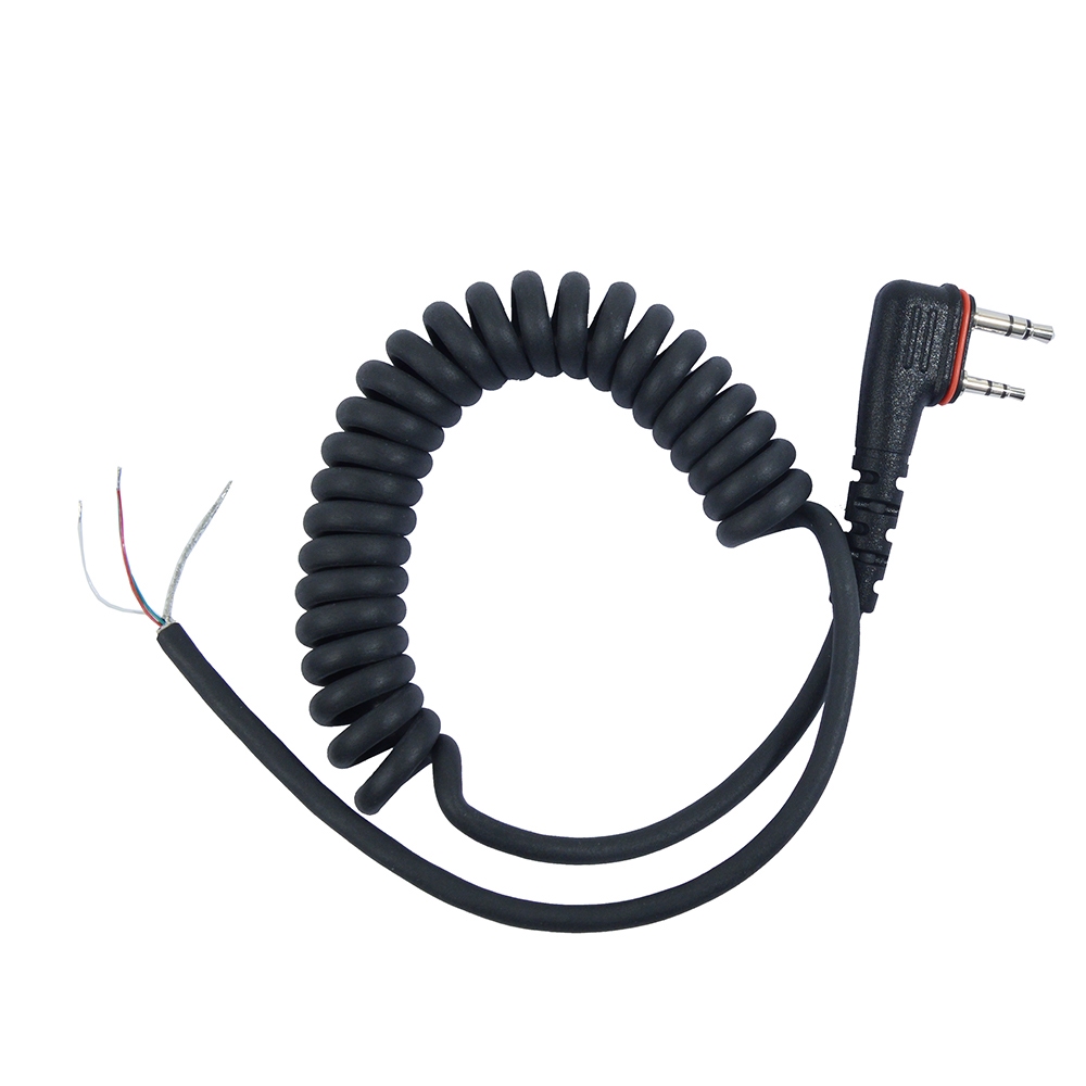 ProEquip Kabel för Icom LP-kontakt, 30cm, spiralkabel, öppen ände