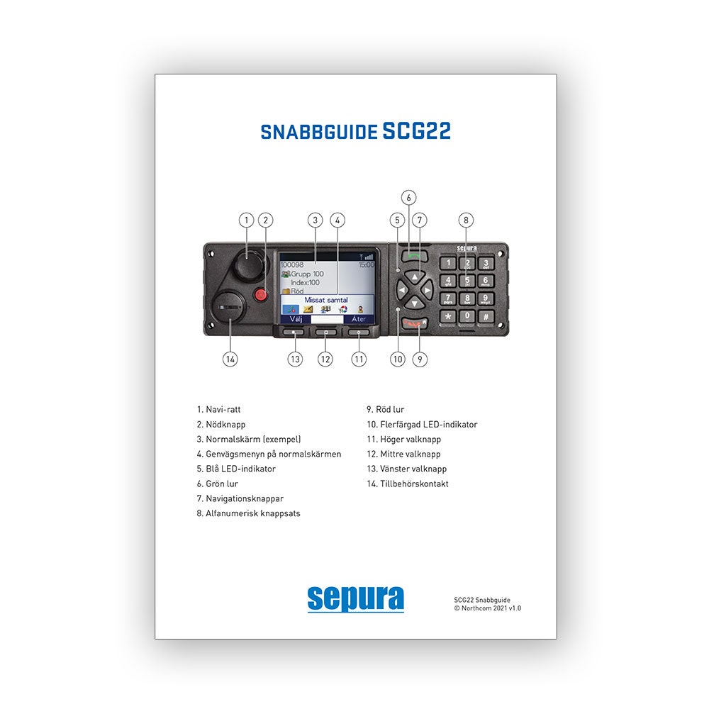 Sepura SCG22 Snabbguide